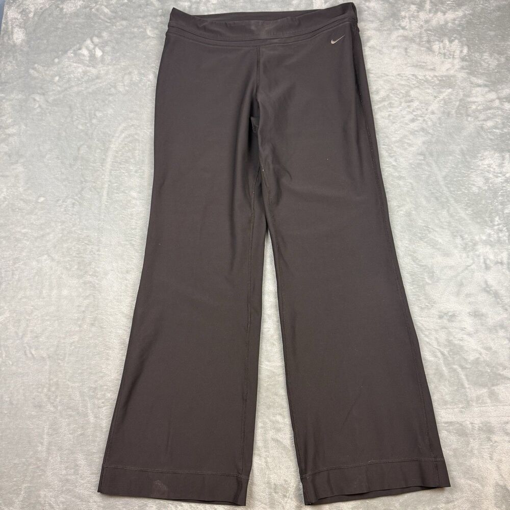Nike Dri-FIT Black Wide Leg Yoga Pants Women’s XL Low Rise Athletic